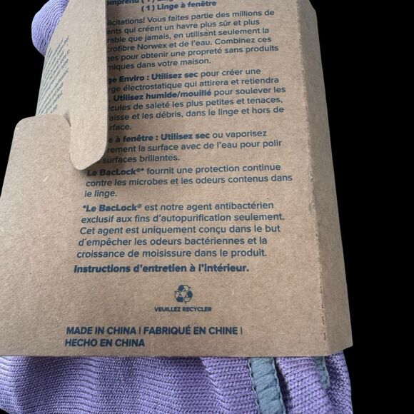 NEW NORWEX PURPLE GRAY MICROFIBER BASIC PACKAGE 1 ENVIRO 1 WINDOW FAST SHIPPING - Picture 6 of 7